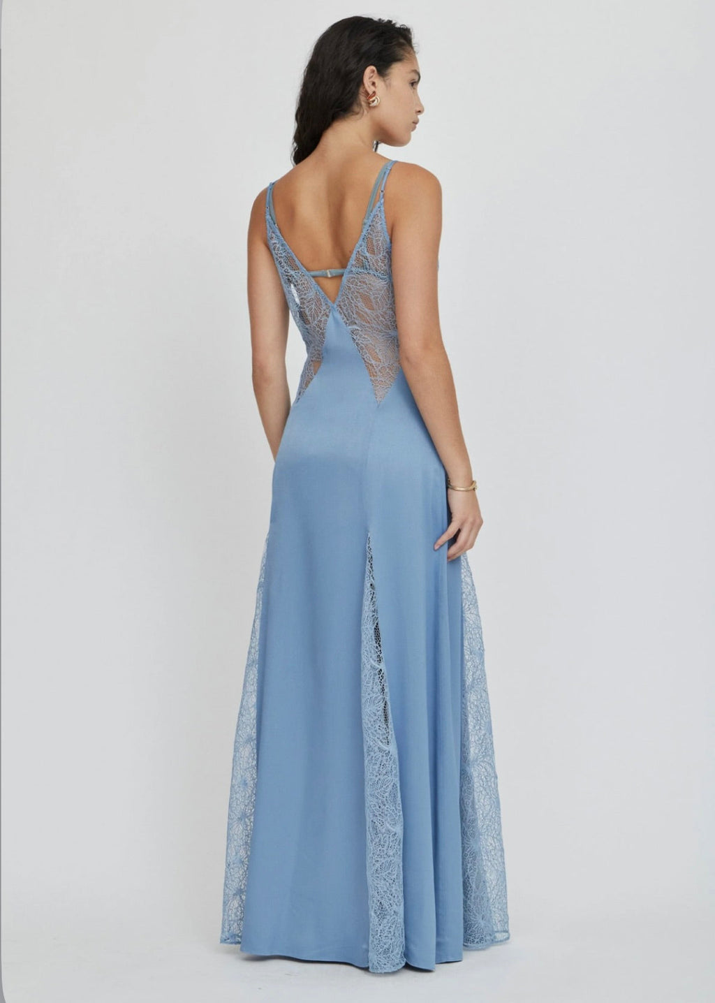 V-Neck Godet Lace