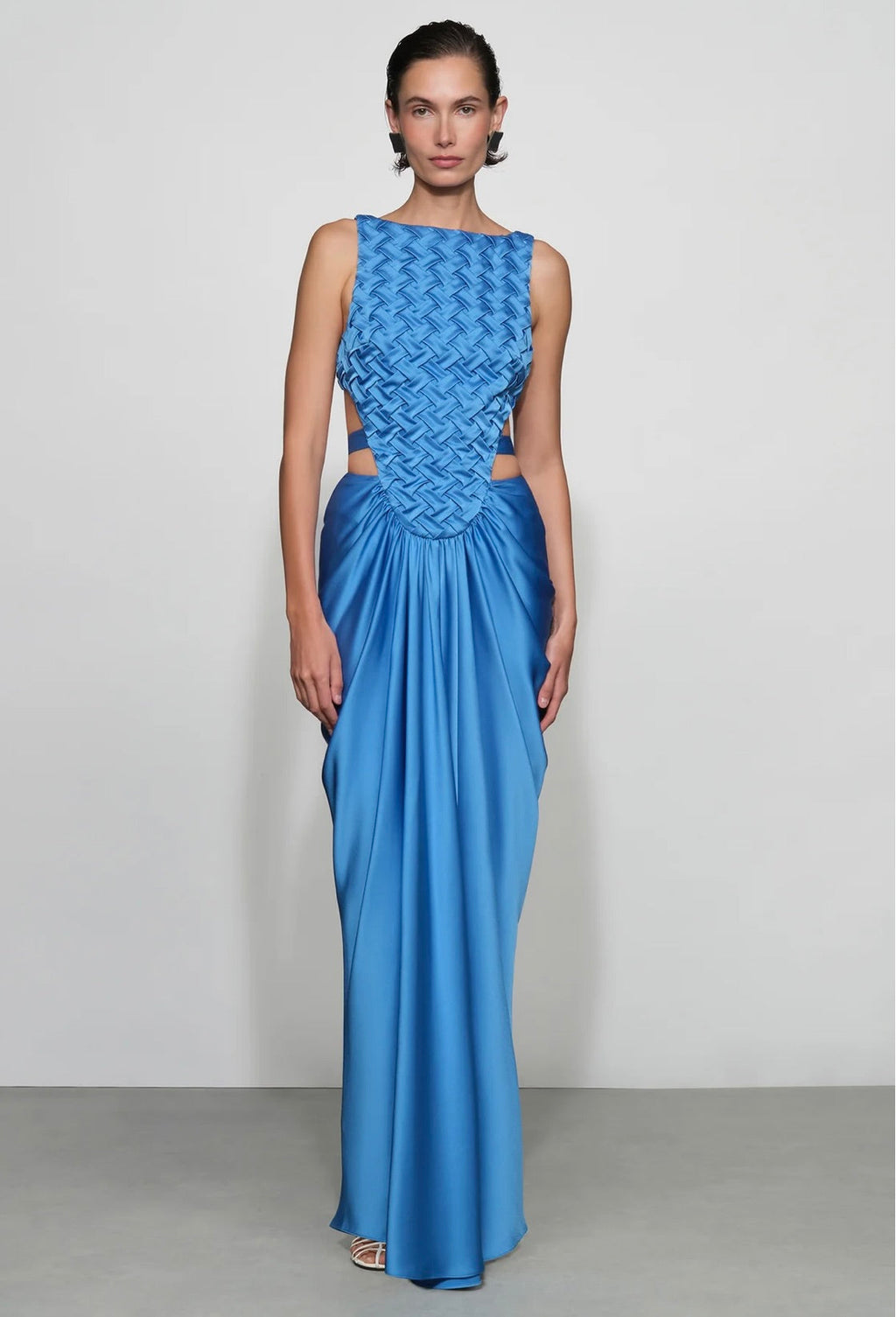 Dimensional Braided Sleeveless Maxi Dress