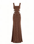 Side-Cutout Tagua Gown