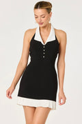 Black-White Halter Contrast
