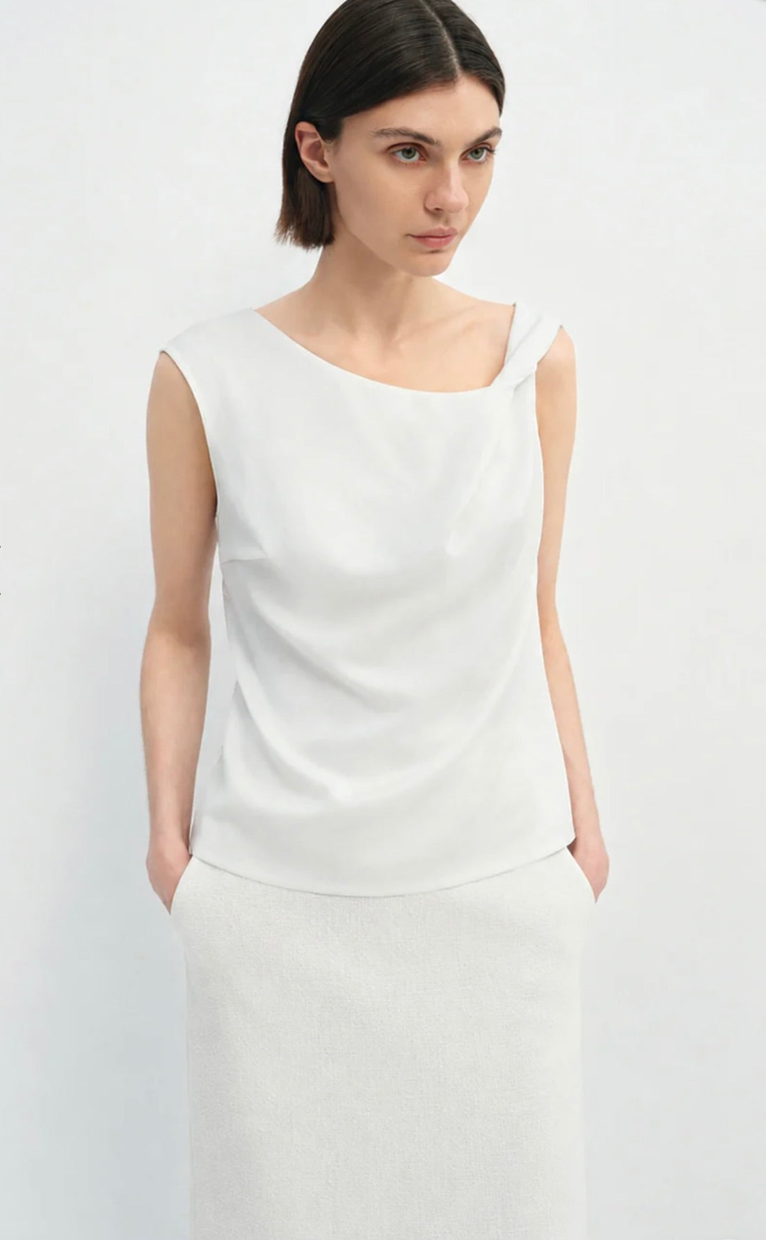 Cloud Twisted-Strap Fluid Top