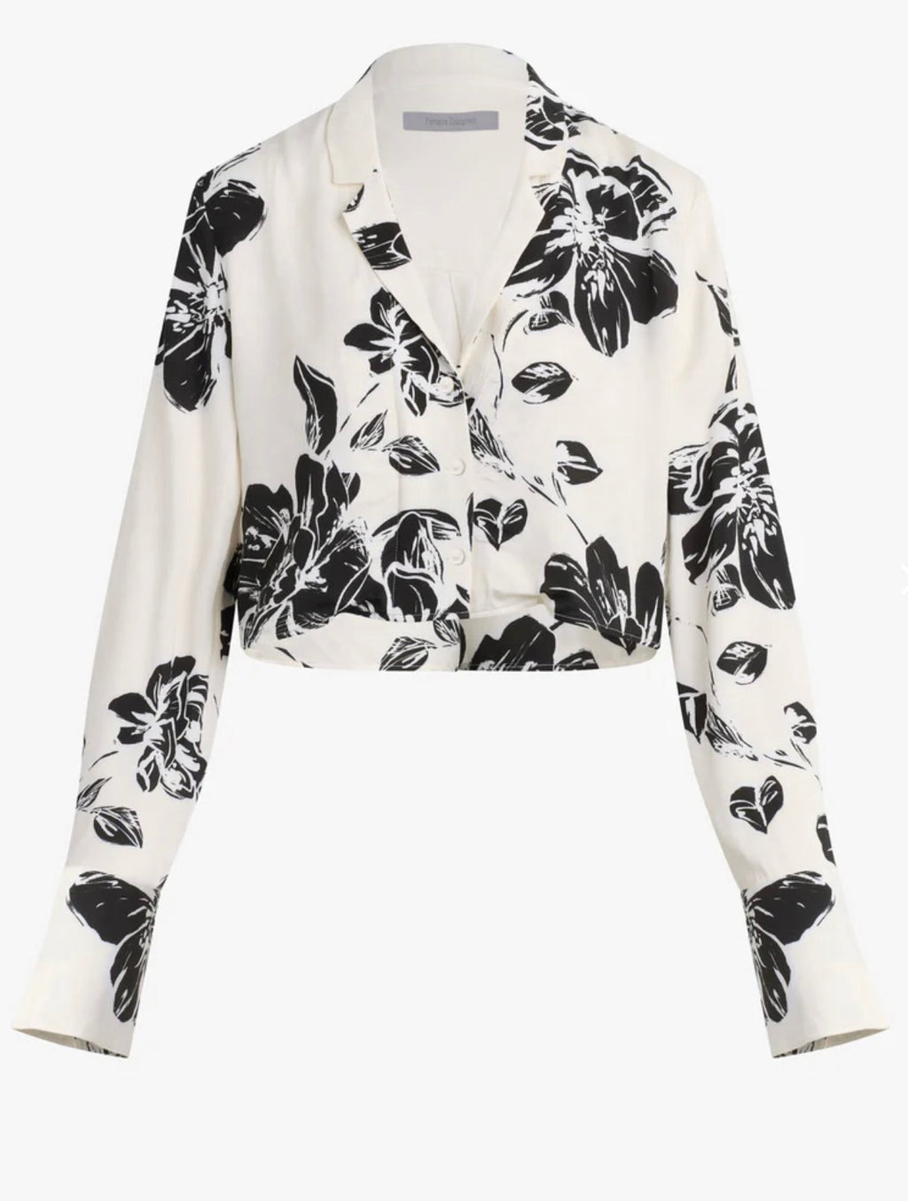 ‌Vintage Floral Satin Blouse