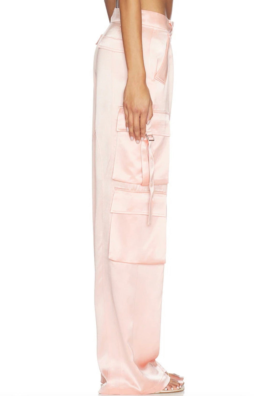 Ballet Slipper Silky Wide-Leg Pants