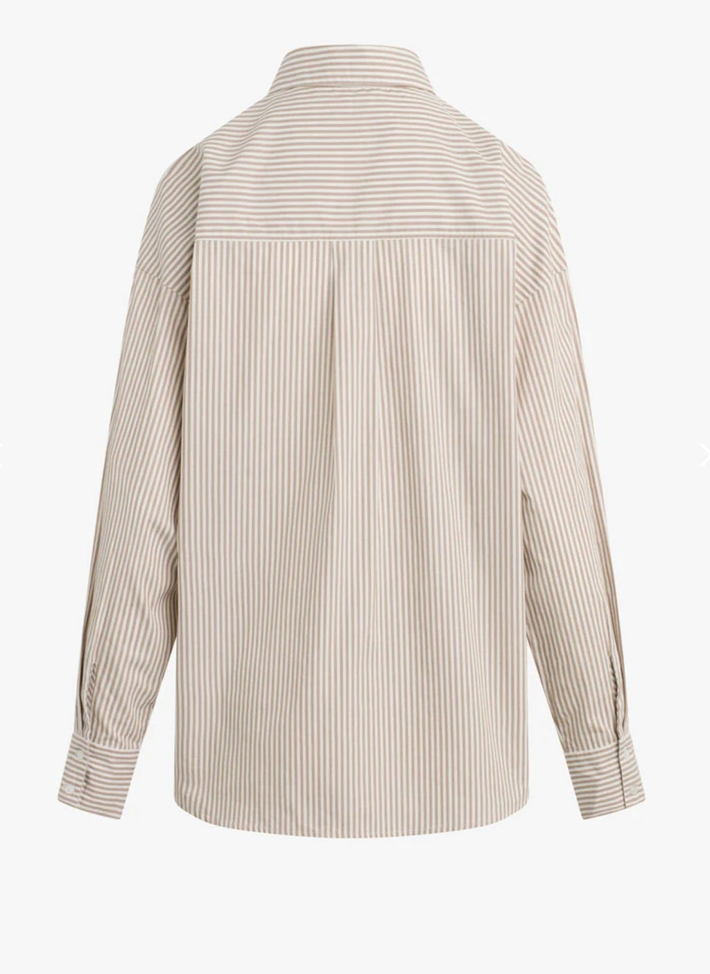 Soft Taupe Stripe Button Shirt