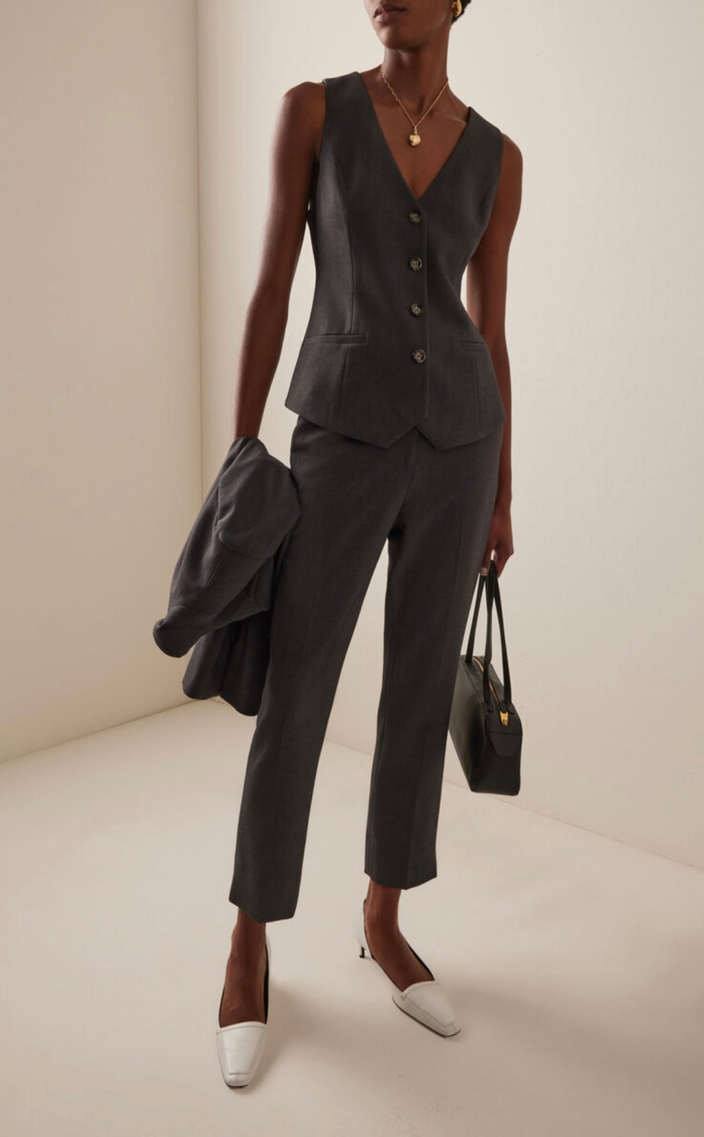Office-to-Evening Grey Tailored Pant