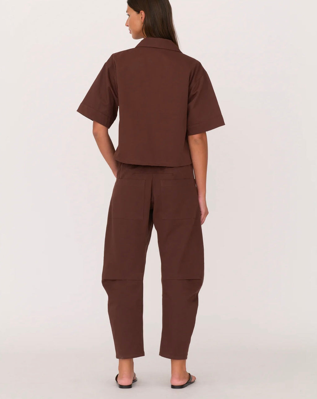 Soft-Structured Curved Leg Trousers