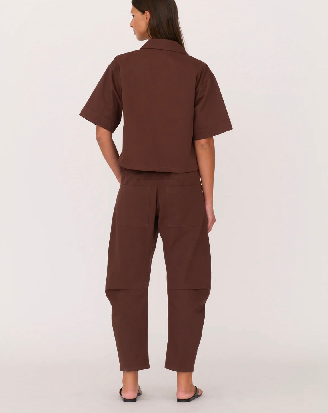 Soft-Structured Curved Leg Trousers
