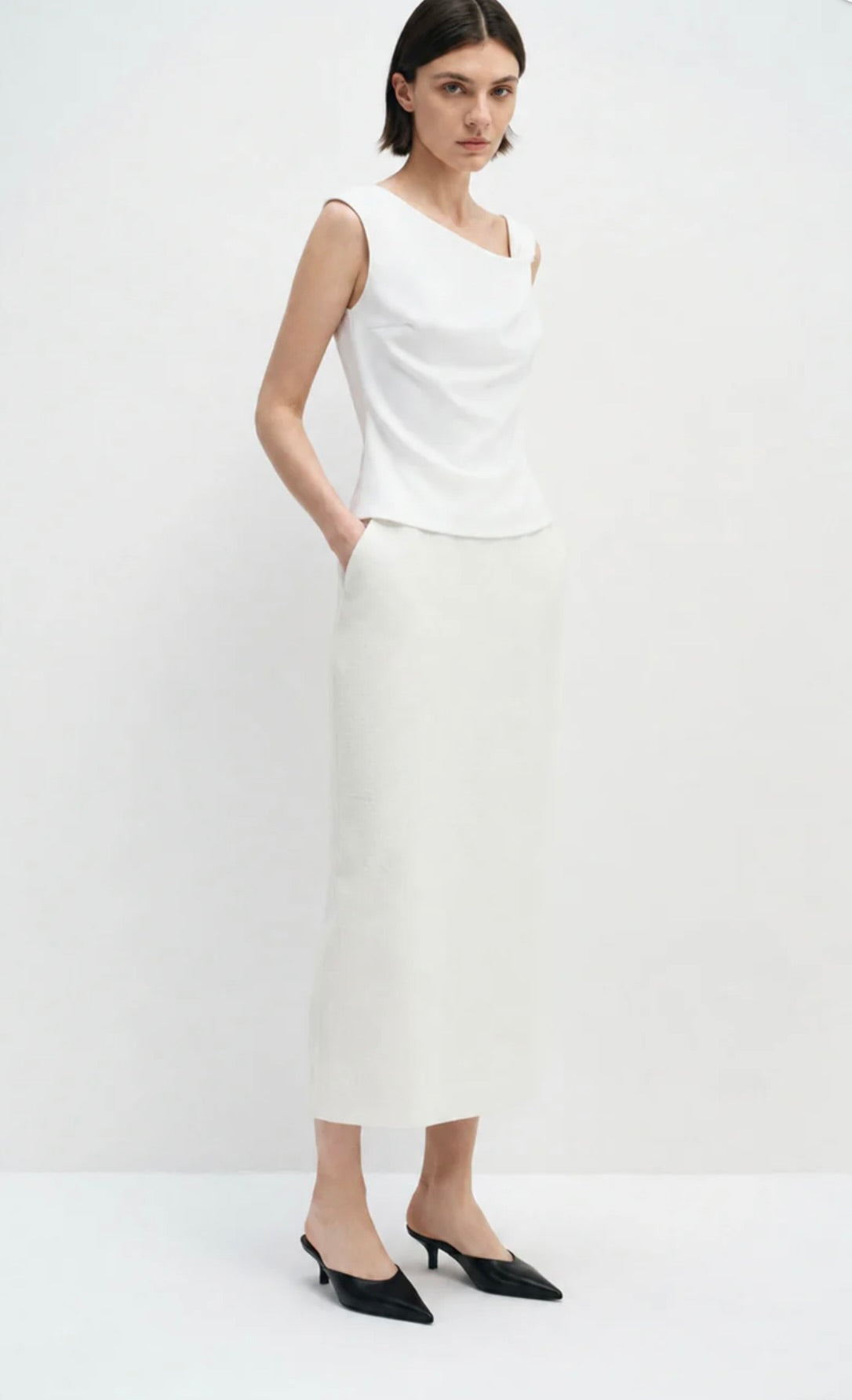 Cloud Twisted-Strap Fluid Top