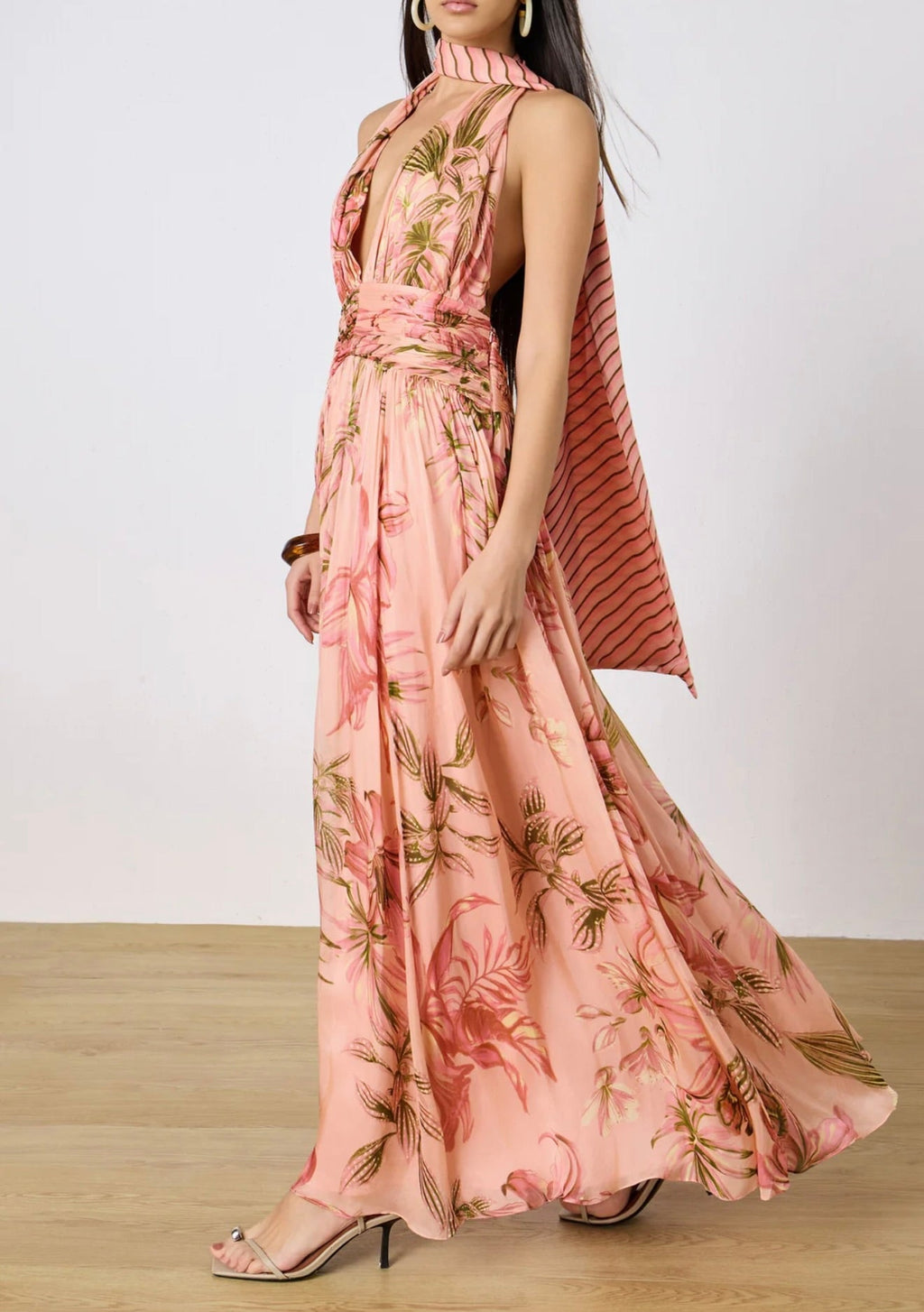 Pink Ruched Halter