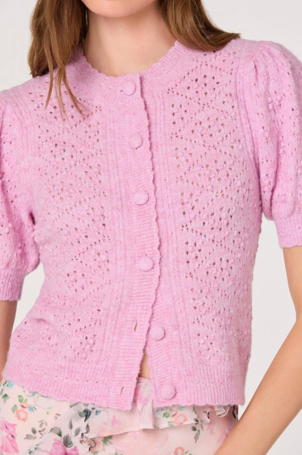 ‌Butter Bobble Stitch Cardigan