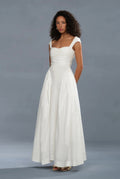 Faux Drop-Waist Fully-Lined Cotton Gown