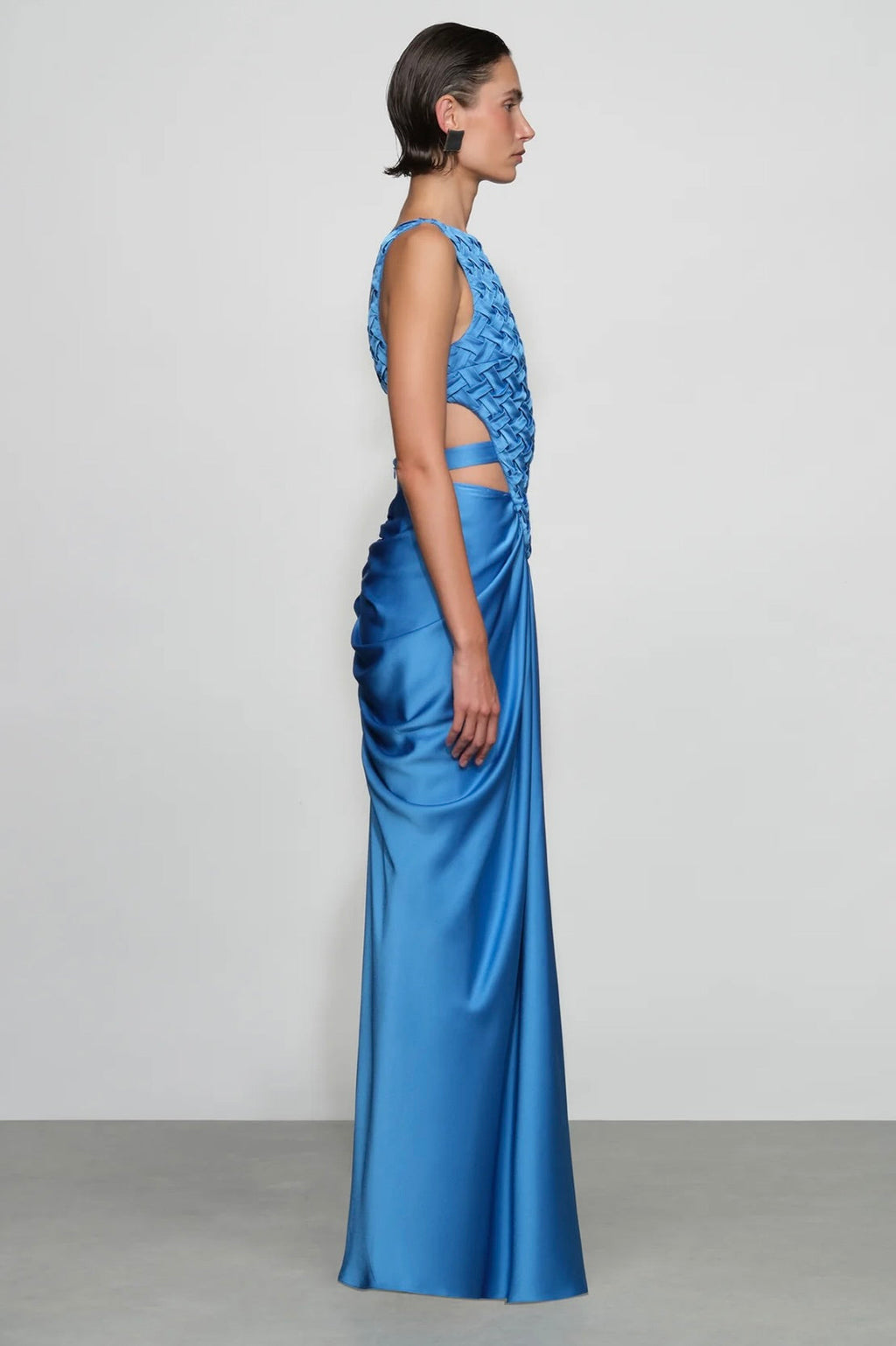 Dimensional Braided Sleeveless Maxi Dress