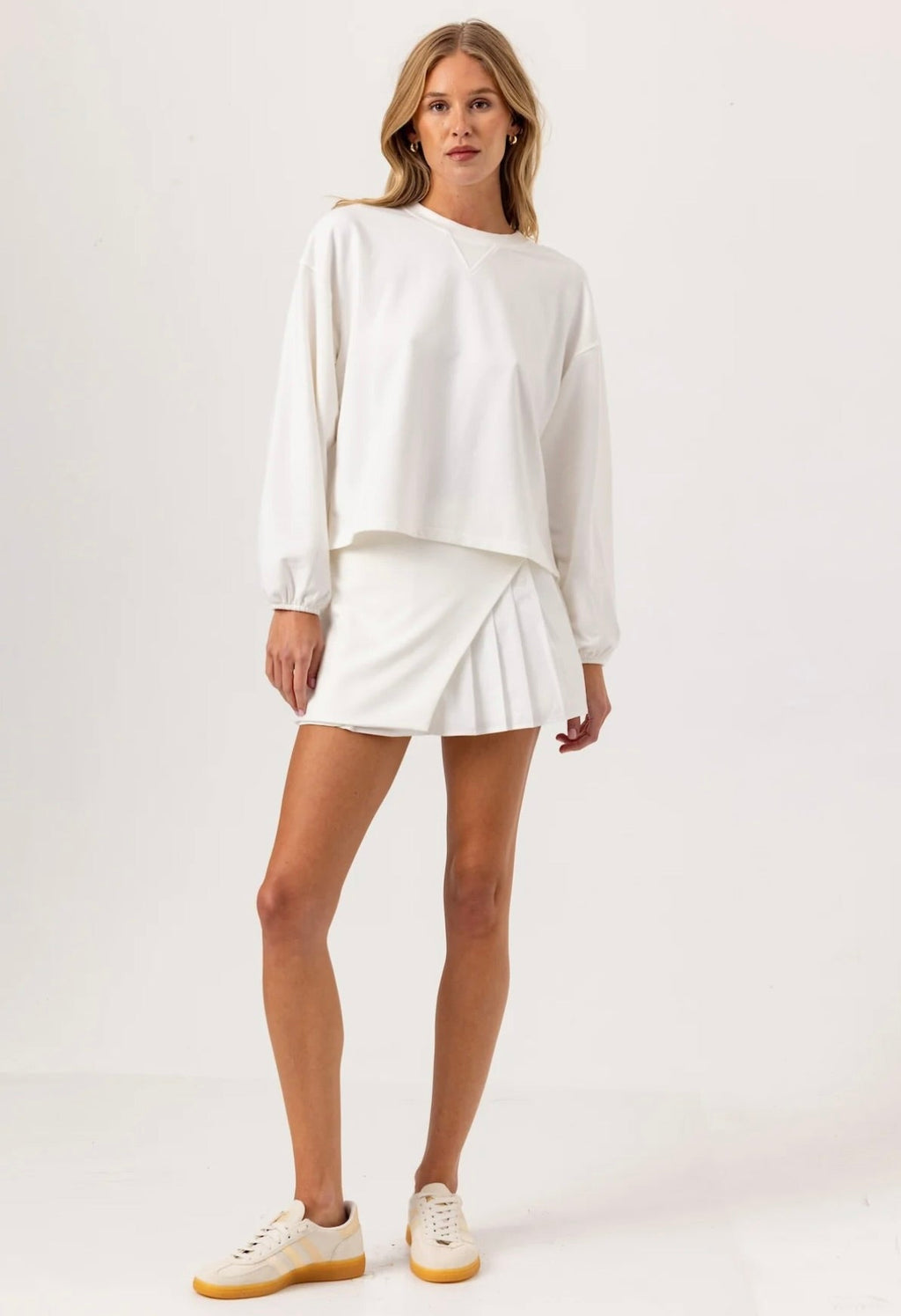 Coconut Milk Pleated Pullover