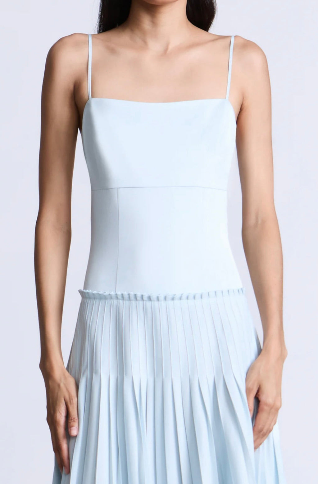 Sleeveless Fully-Lined Fluid-Drape Day-to-Sunset Dress