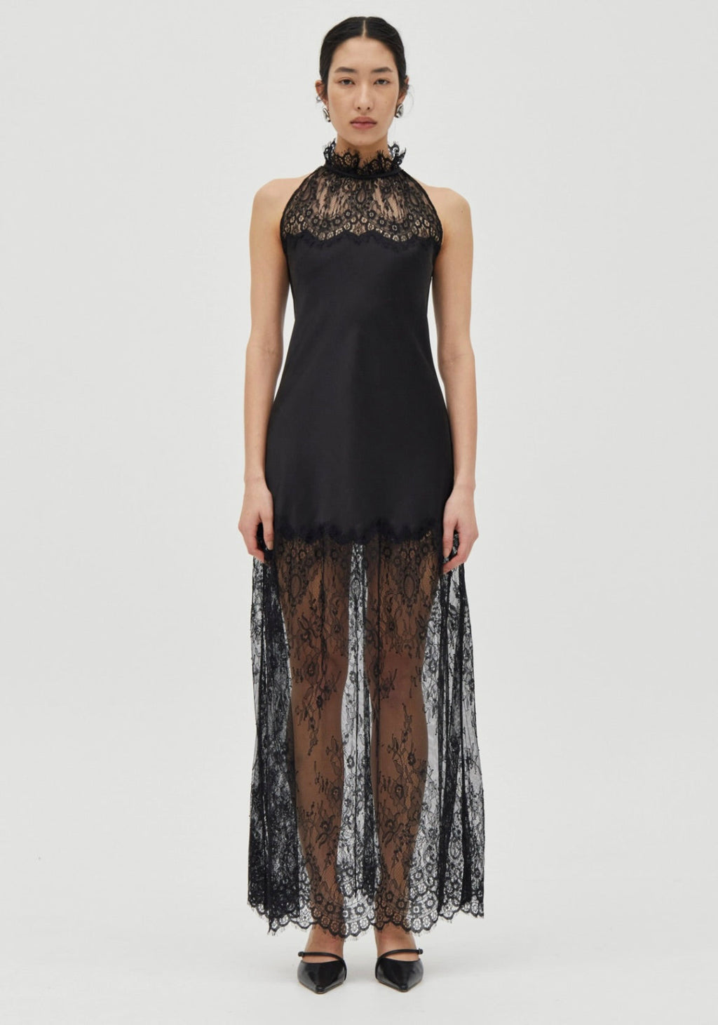 Smoke Bias Lace Maxi