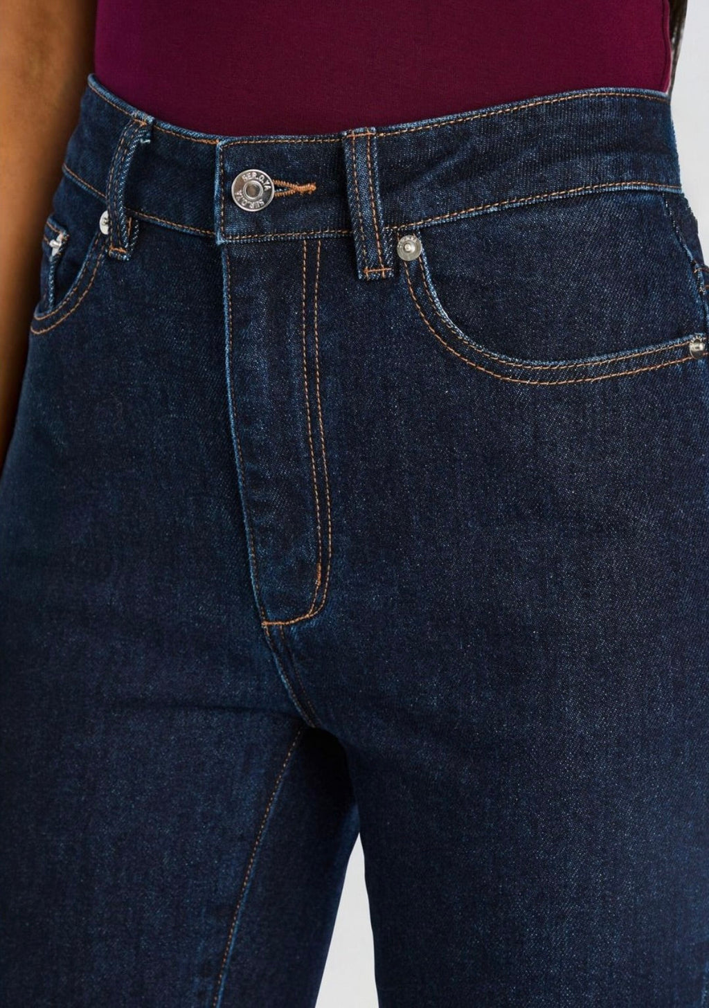 High-Rise Front-Button & Front-Zip Skinny Denim