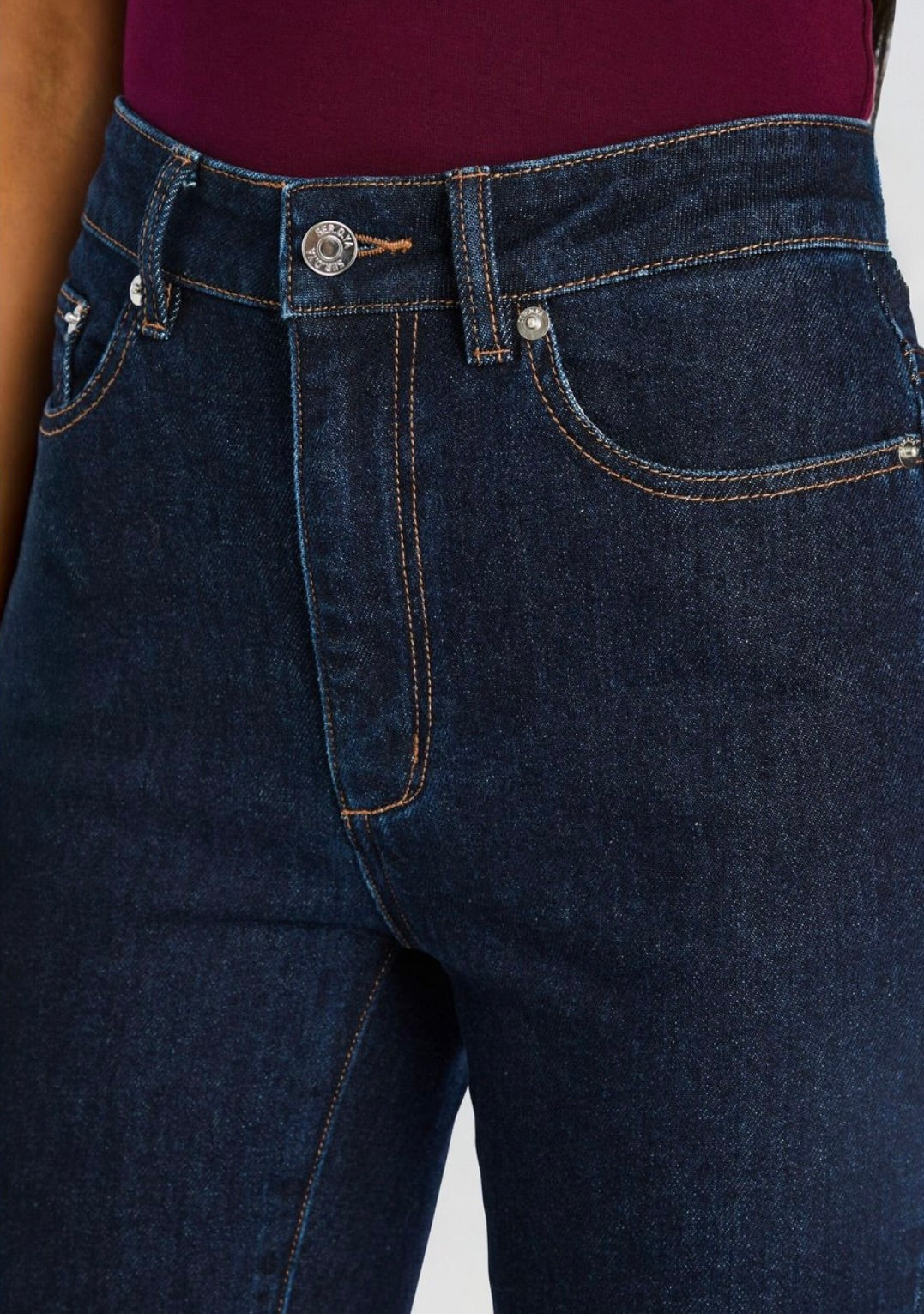 High-Rise Front-Button & Front-Zip Skinny Denim