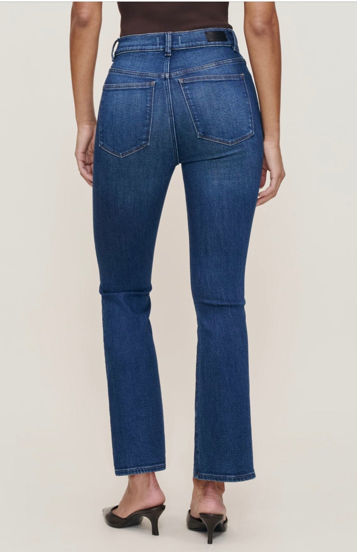 Raindrop Wash High-Rise Cropped Boot Denim