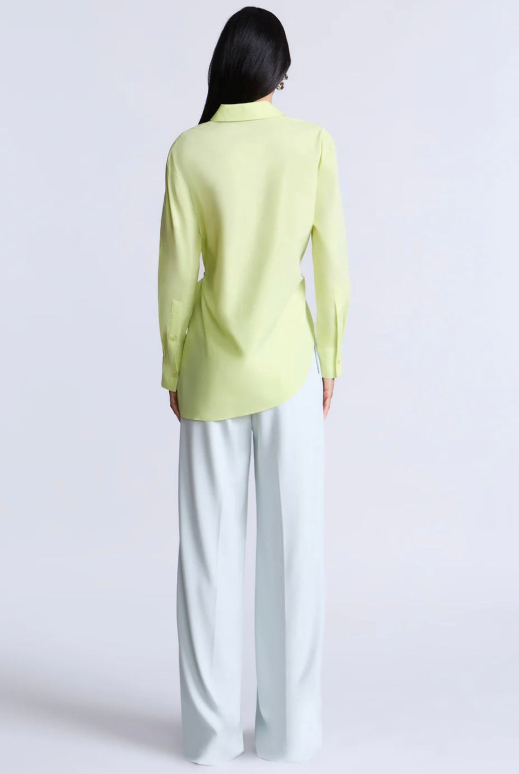 Cotton-Polyester Classic-Collar Wrap Shirt