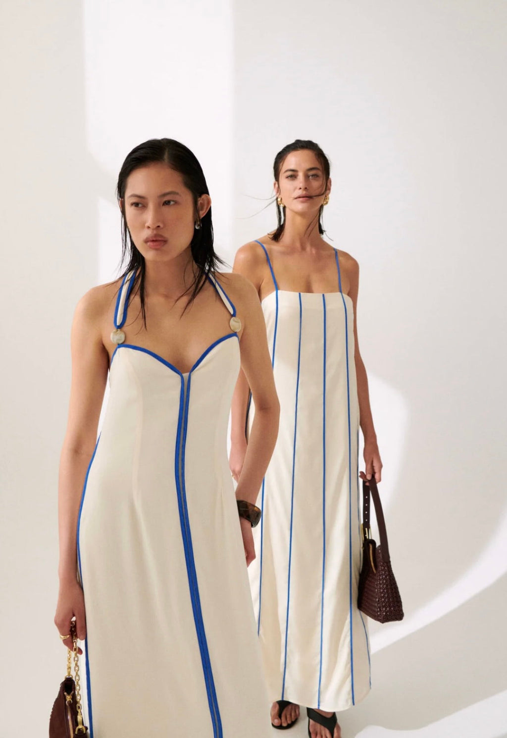 Blue White Halter Bead