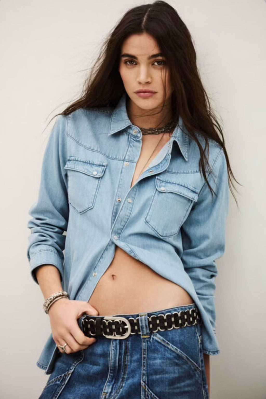 Cloud-Soft Light Blue Denim Button-Down