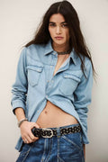 Cloud-Soft Light Blue Denim Button-Down