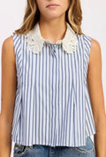 Cropped Pleated Button Top