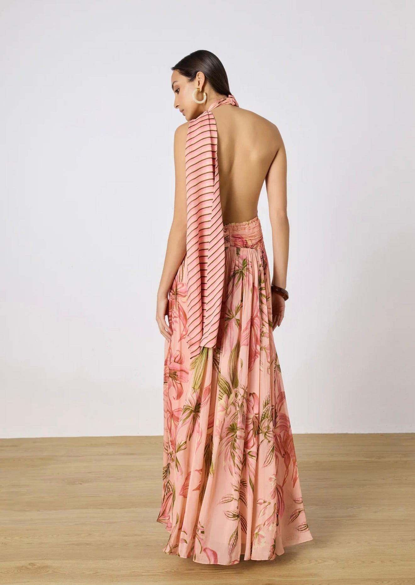Pink Ruched Halter