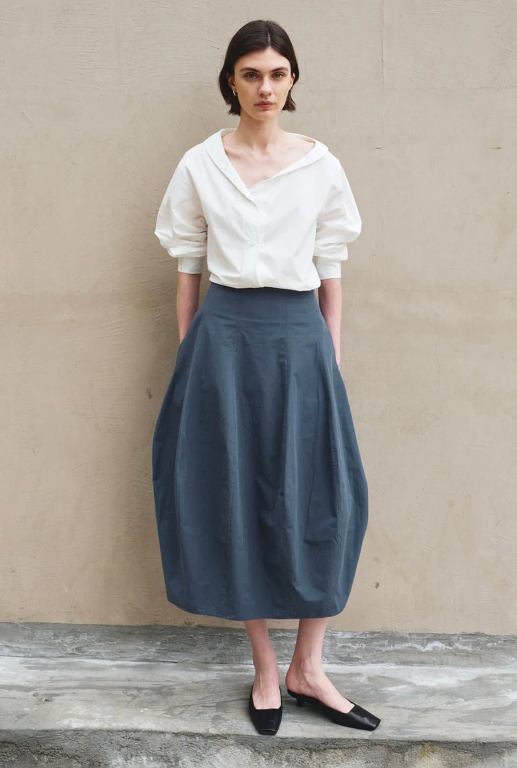 Structured Balloon Silhouette Midi