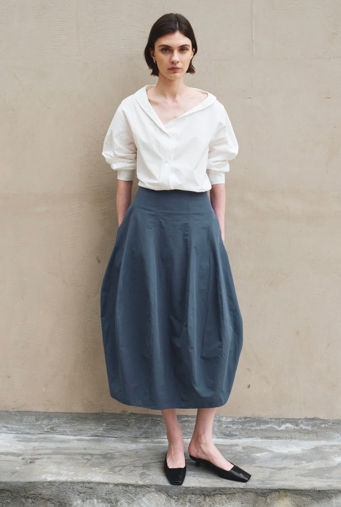 Structured Balloon Silhouette Midi