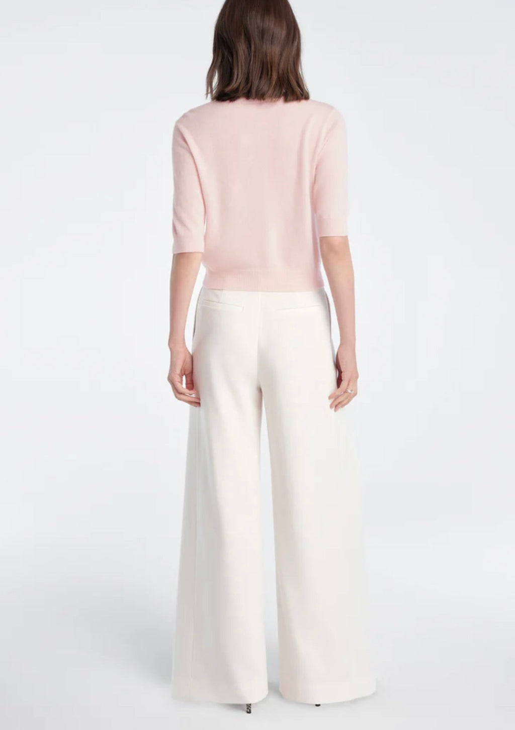 ‌Pale Pink Ribbed Pullover