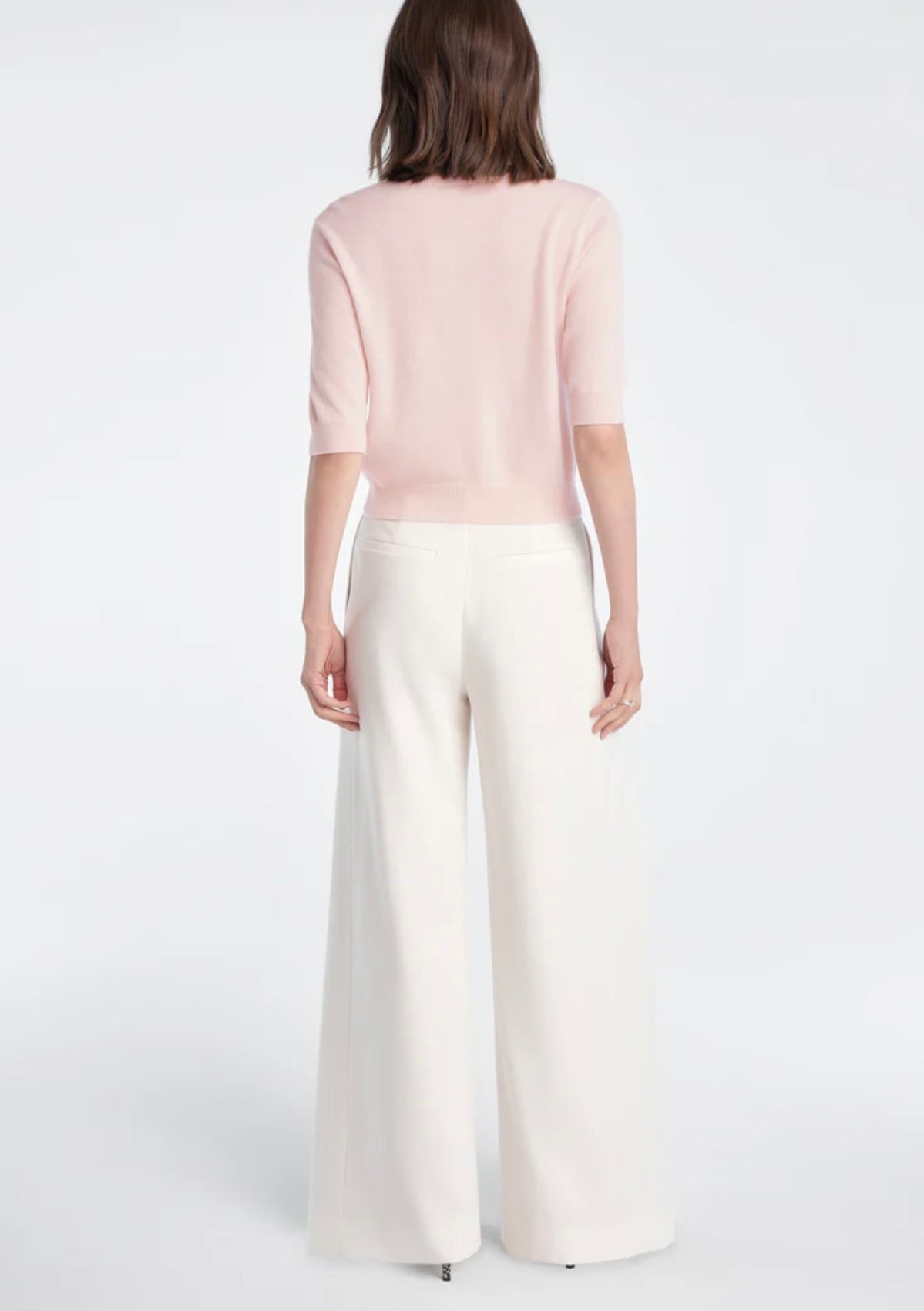 ‌Pale Pink Ribbed Pullover