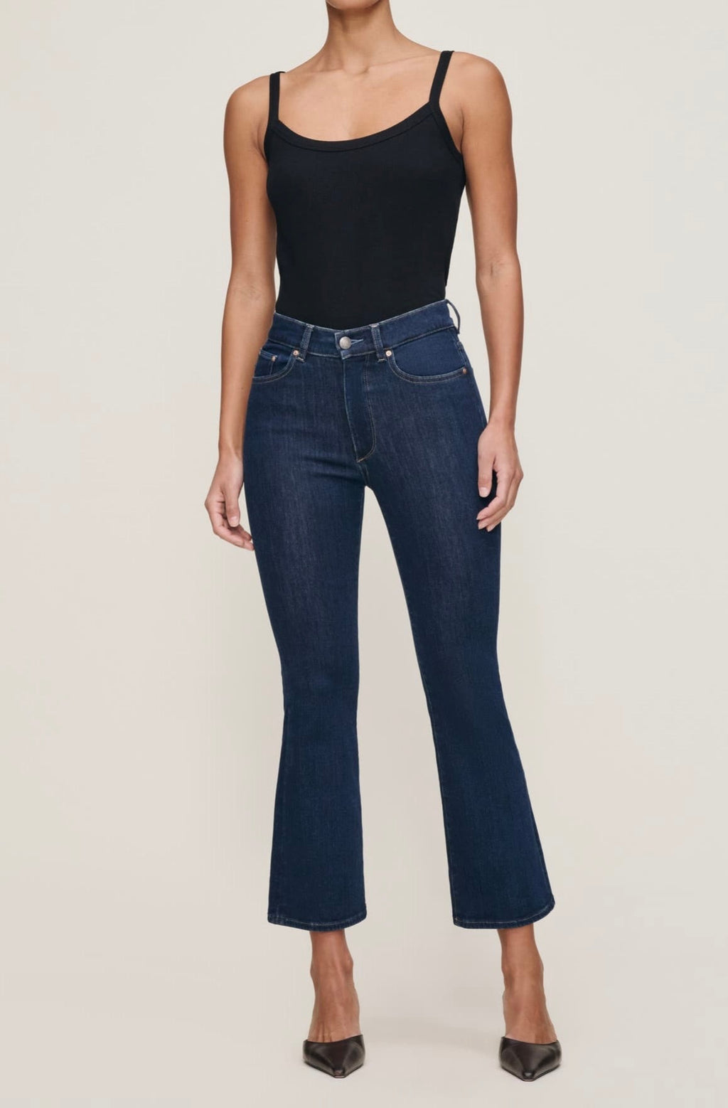 ‌High-Rise Cropped Denim