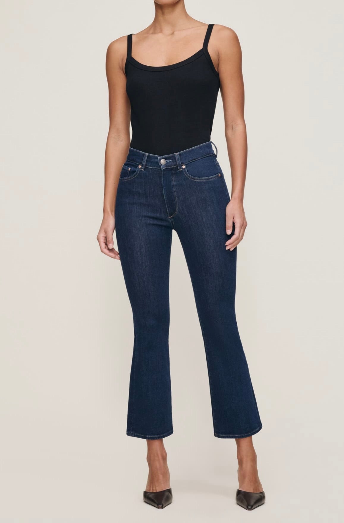 ‌High-Rise Cropped Denim