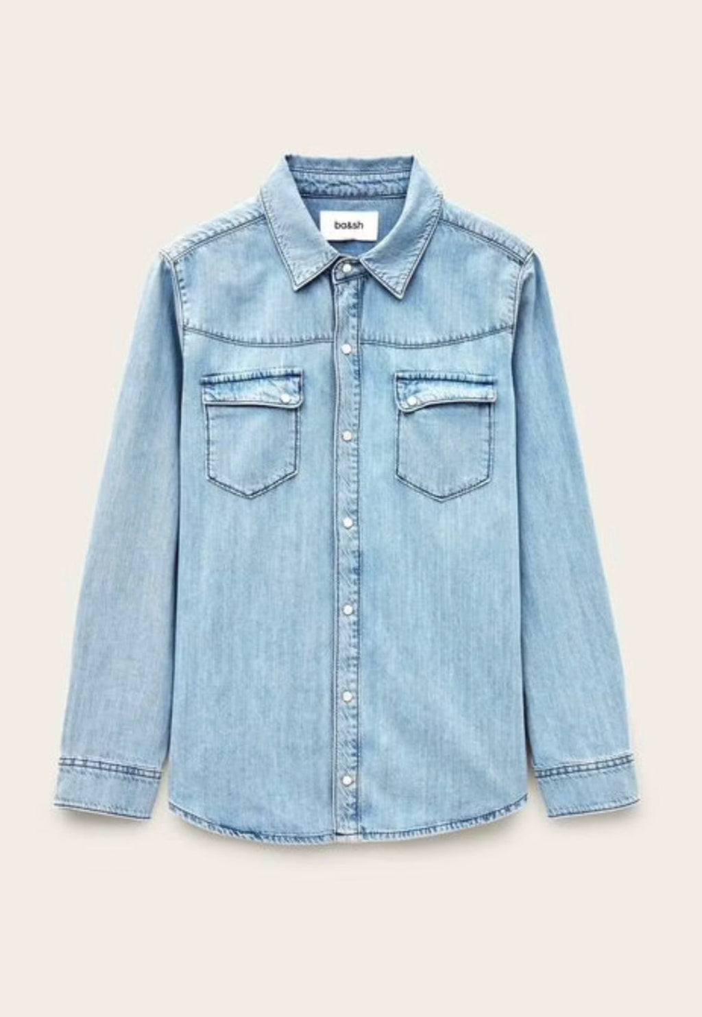 Cloud-Soft Light Blue Denim Button-Down