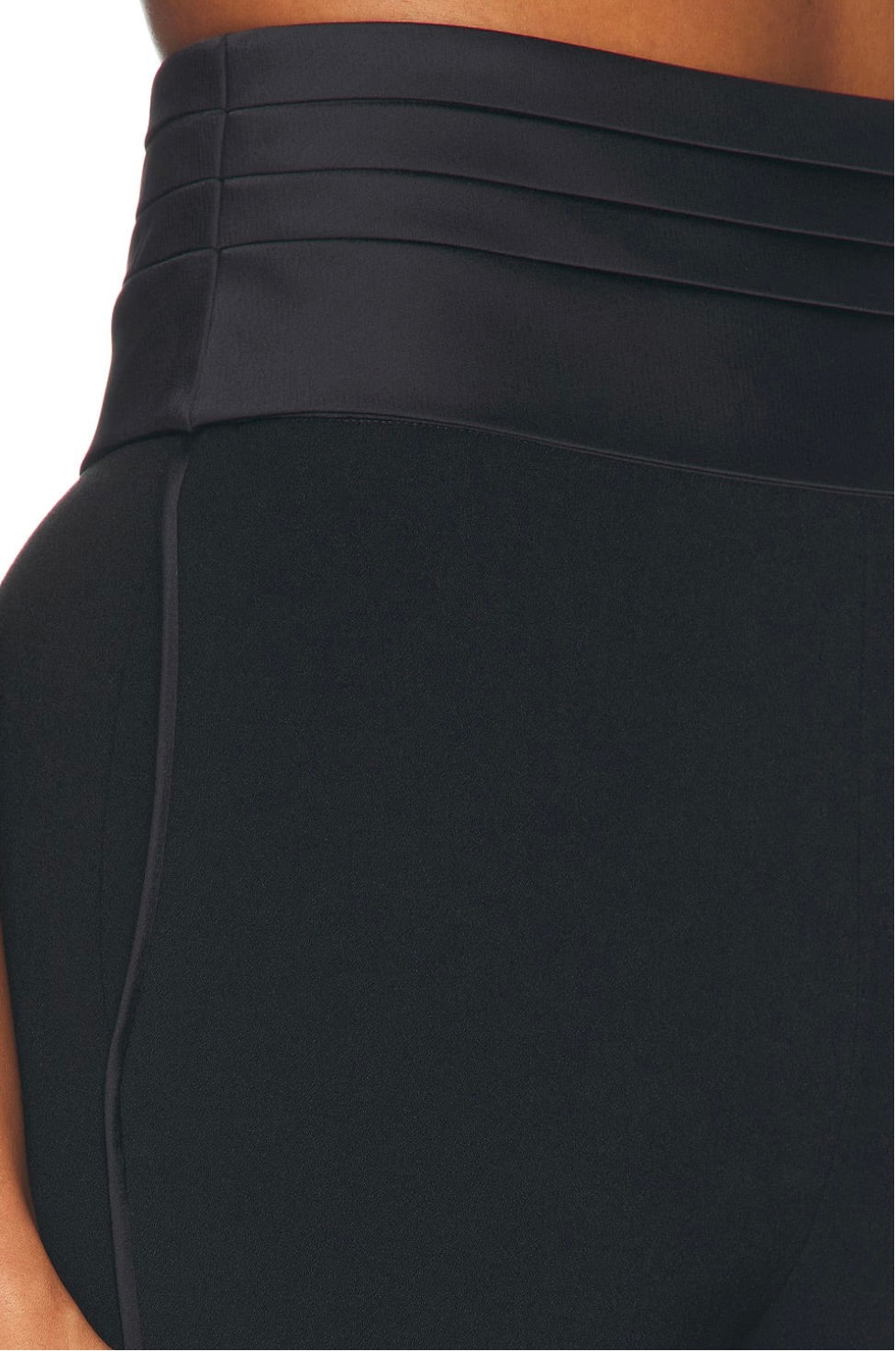 Black High-Rise Tuxedo Pants