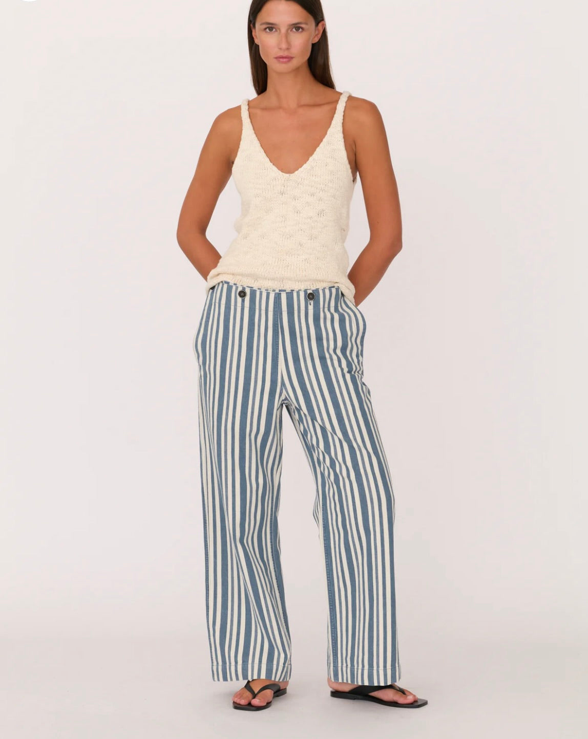 Ivory Cotton V-Neck