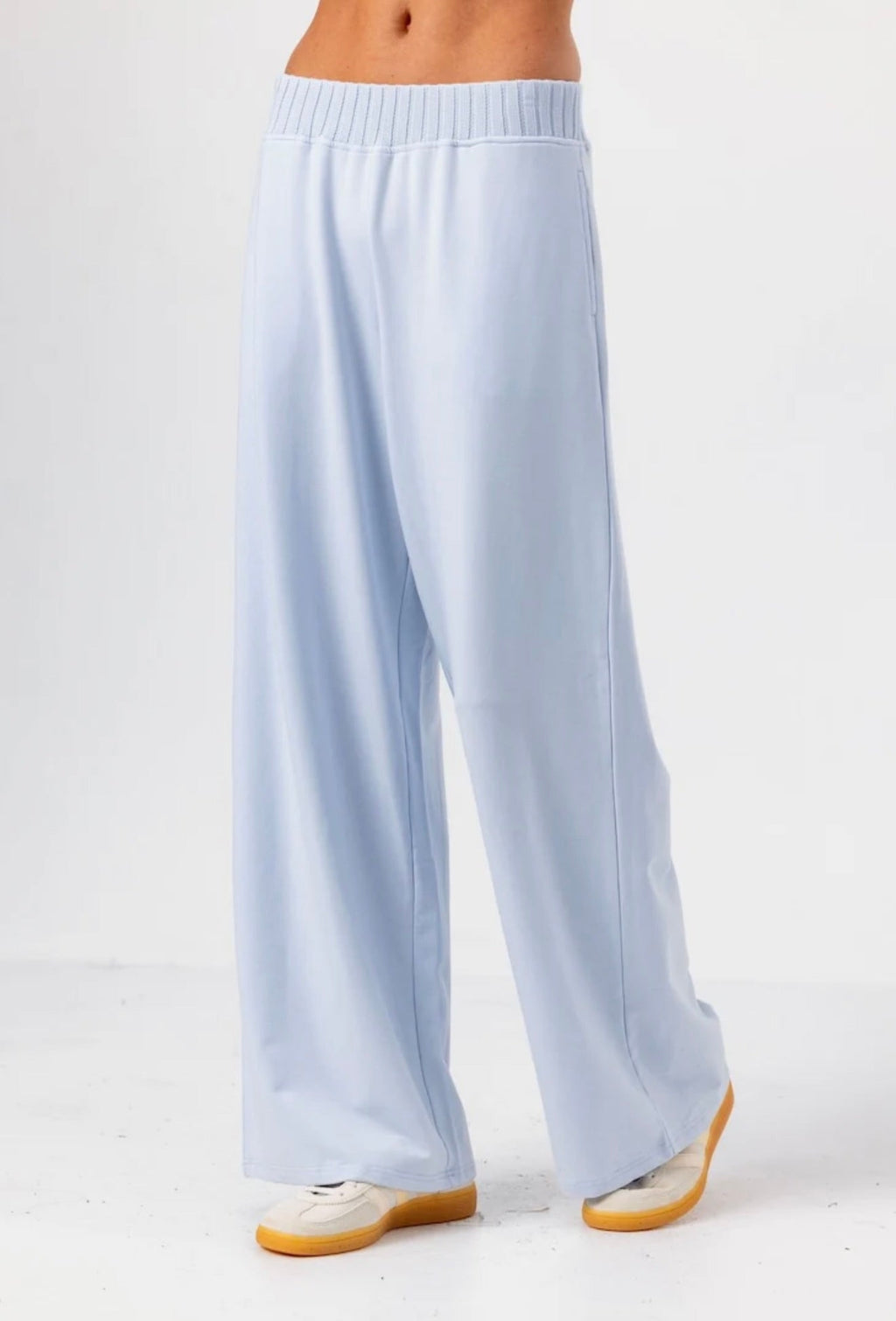 Skywash Mid-Rise Elastic Waist Trousers