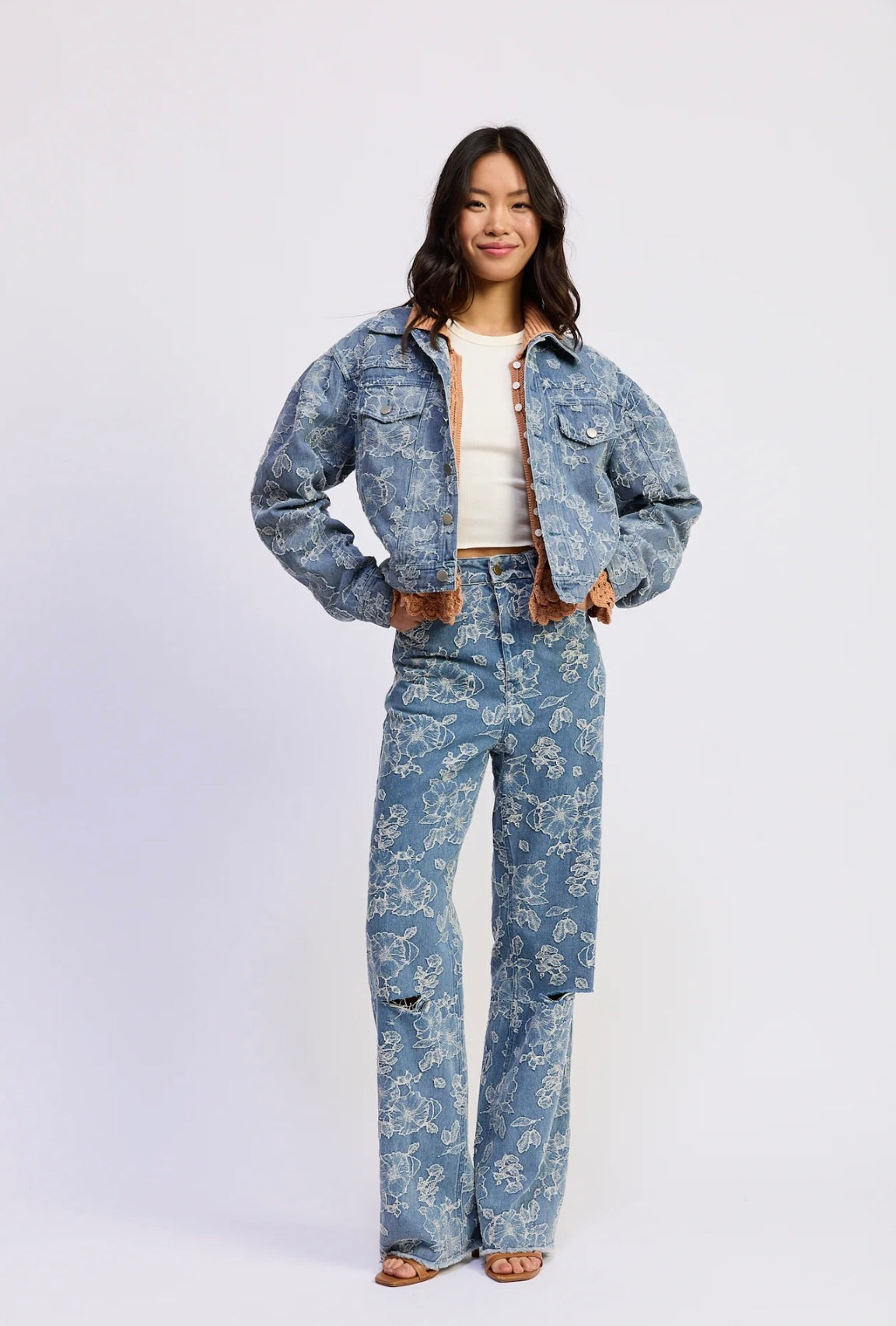 Medium Wash Distressed Straight