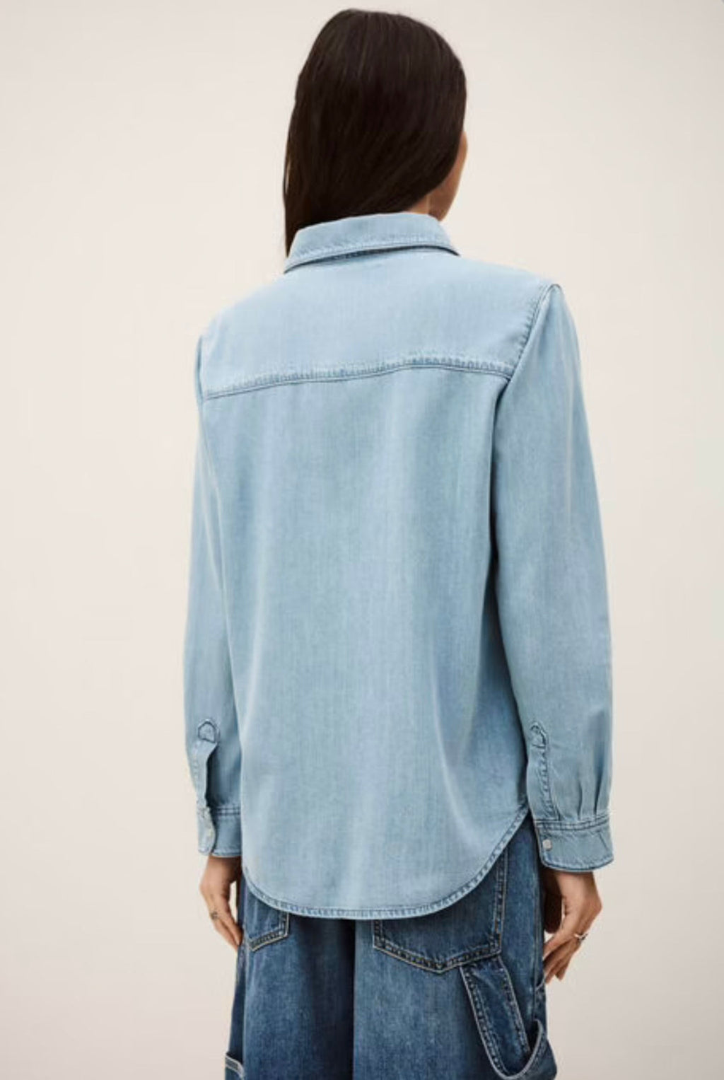 Cloud-Soft Light Blue Denim Button-Down