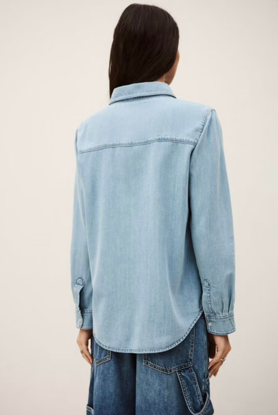 Cloud-Soft Light Blue Denim Button-Down