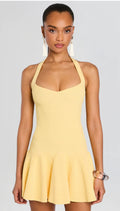 Scalloped Satin Dress