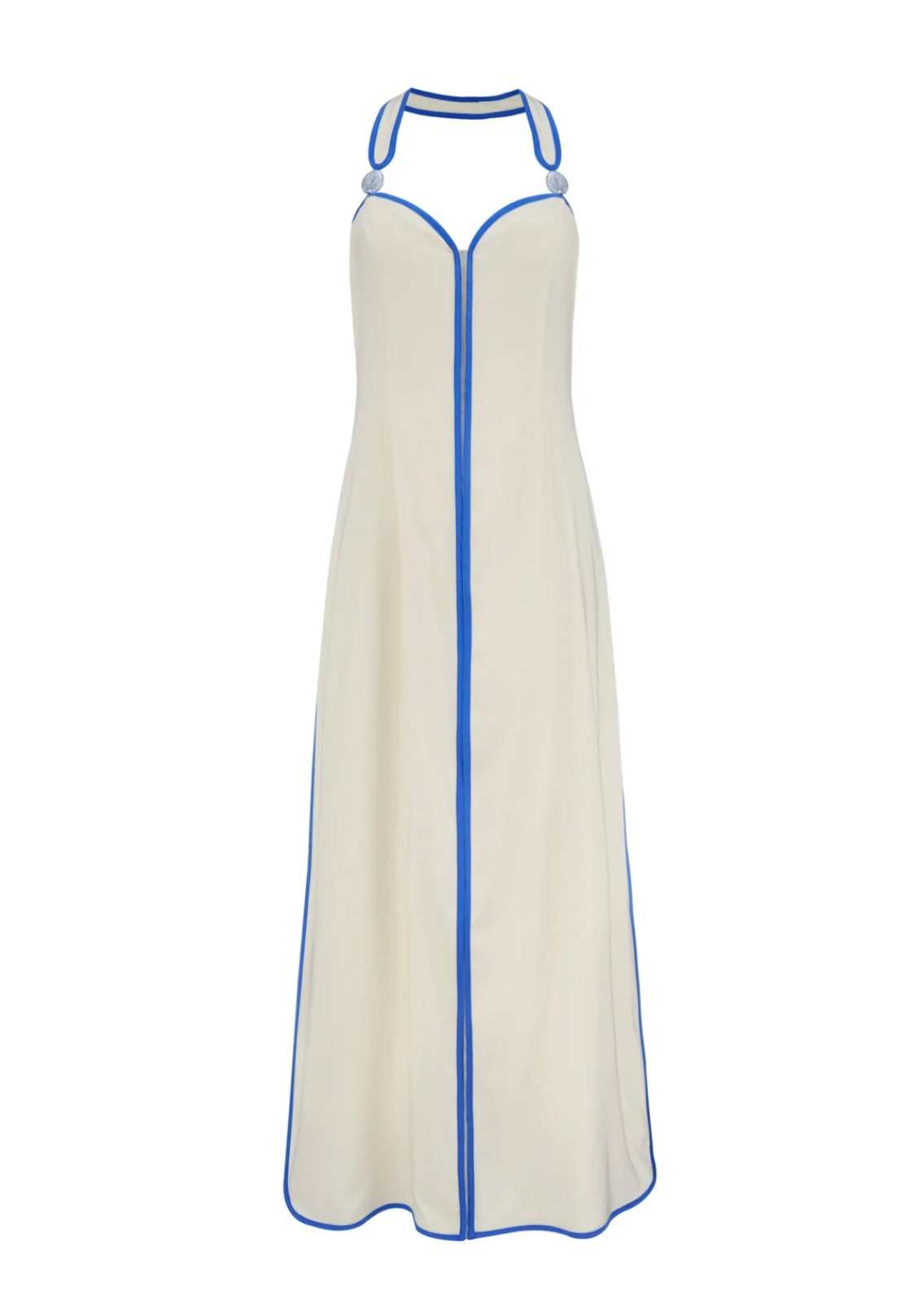 Blue White Halter Bead