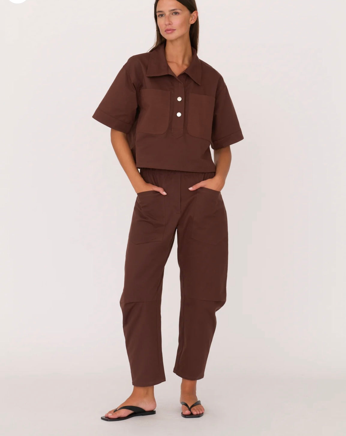 Soft-Structured Curved Leg Trousers