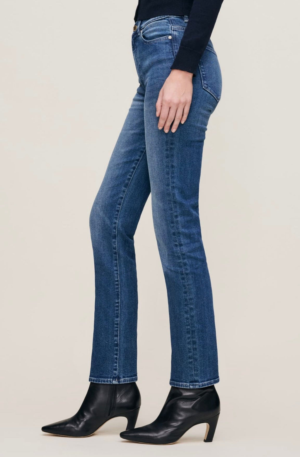 Oceanside High-Rise Straight Tapered Denim