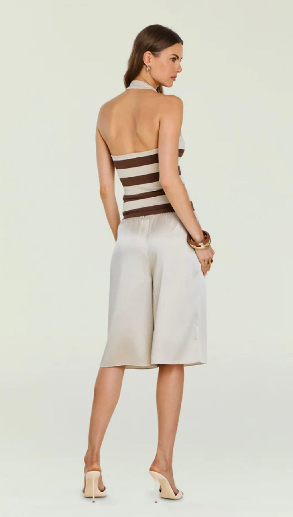 Open-Back Pullover Halter Top
