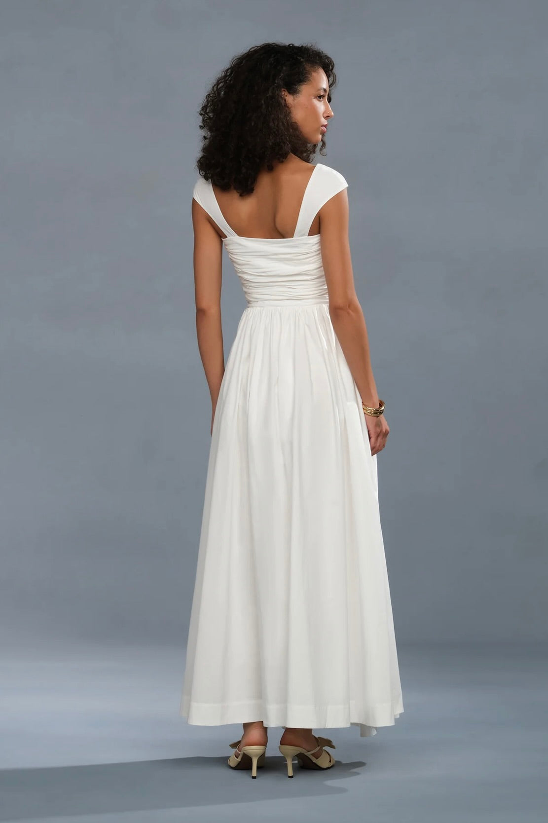 Faux Drop-Waist Fully-Lined Cotton Gown
