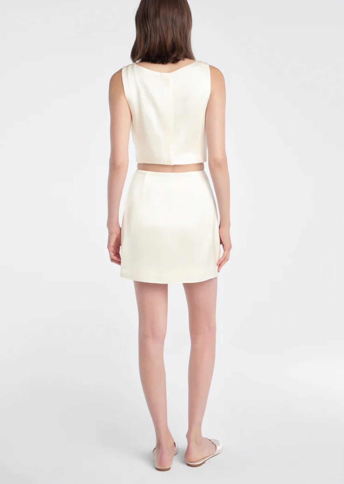 ‌Ivory Boat Neck Top