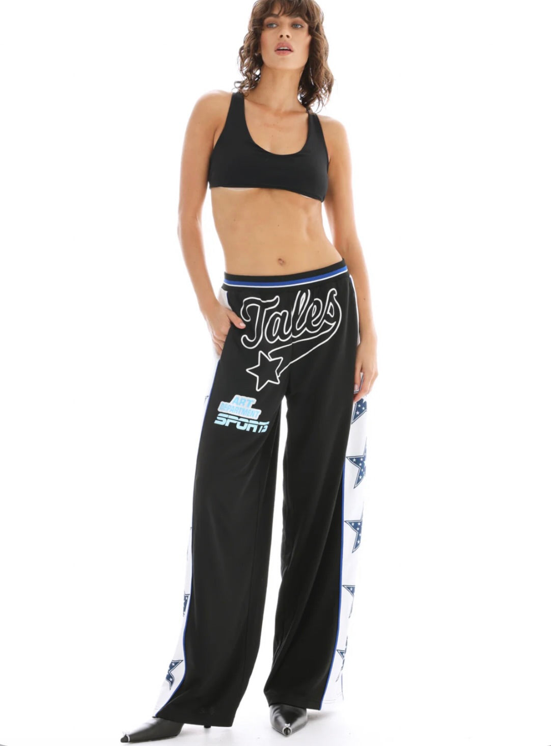 Soft-Touch Mesh Pull-On Low-Waist Athletic Pants