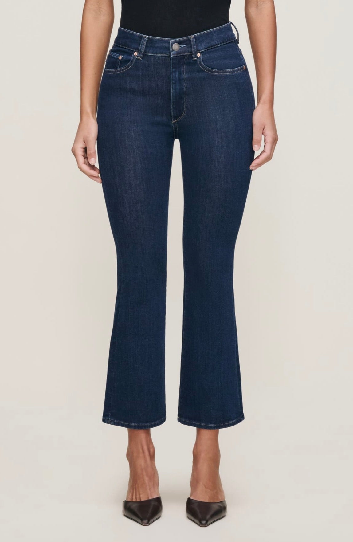 ‌High-Rise Cropped Denim